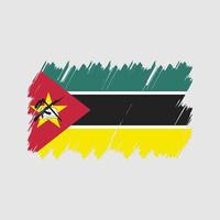 vecteur de brosse drapeau mozambique. drapeau national