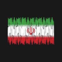 coups de pinceau du drapeau iranien. drapeau national vecteur
