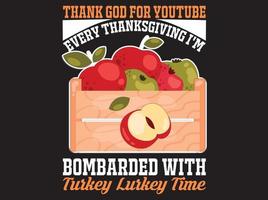 fichier vectoriel de conception de t-shirt de thanksgiving