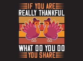 fichier vectoriel de conception de t-shirt de thanksgiving