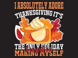 fichier vectoriel de conception de t-shirt de thanksgiving