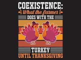 fichier vectoriel de conception de t-shirt de thanksgiving