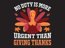 fichier vectoriel de conception de t-shirt de thanksgiving