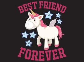 fichier vectoriel de conception de t-shirt licorne