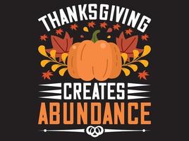 fichier vectoriel de conception de t-shirt de thanksgiving