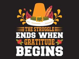 fichier vectoriel de conception de t-shirt de thanksgiving