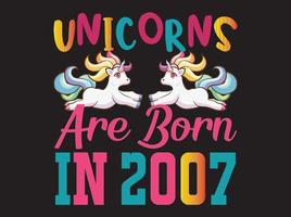 fichier vectoriel de conception de t-shirt licorne