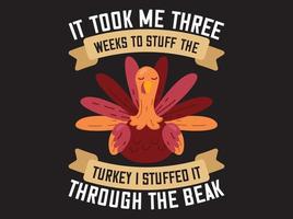 fichier vectoriel de conception de t-shirt de thanksgiving