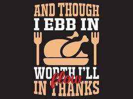 fichier vectoriel de conception de t-shirt de thanksgiving