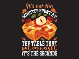 fichier vectoriel de conception de t-shirt de thanksgiving