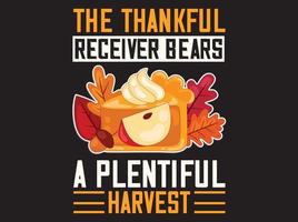 fichier vectoriel de conception de t-shirt de thanksgiving