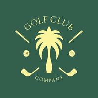 logos de club de golf de paume vecteur