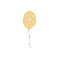 un ballon volant jaune avec des étoiles vecteur