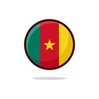 icône du drapeau camerounais vecteur