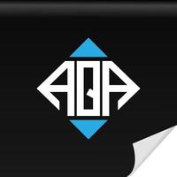 création de logo de lettre initiales créatives aqa avec graphique vectoriel