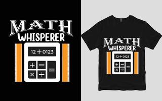 conception de t-shirt de mathématiques vecteur