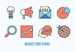 Paquet vectoriel d'icônes de marketing