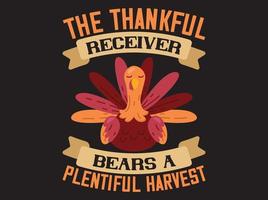 fichier vectoriel de conception de t-shirt de thanksgiving