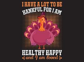 fichier vectoriel de conception de t-shirt de thanksgiving