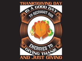 fichier vectoriel de conception de t-shirt de thanksgiving