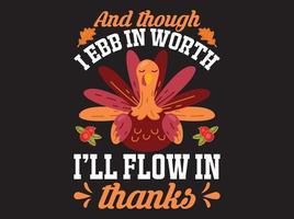 fichier vectoriel de conception de t-shirt de thanksgiving