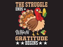 fichier vectoriel de conception de t-shirt de thanksgiving