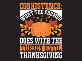 fichier vectoriel de conception de t-shirt de thanksgiving