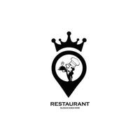 chef dans un logo vectoriel de chapeau de cuisine. icône ou symbole pour le restaurant de menu design, le club de cuisine, le studio de restauration ou la cuisine maison.