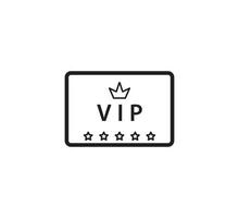 modèle de conception de logo icône timbre vip vecteur