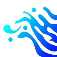 arrière-plan bleu ondulé, résumé de dégradé liquide, élément de conception ondulé, vecteur de conception d'élément de forme graphique fluide, vagues, eau, éclaboussures d'eau, vague de tourbillon