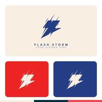 création de logo de tempête flash minimaliste simple vecteur