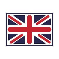 dessin au trait logo drapeau angleterre vecteur