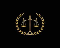 vecteur de modèle de conception de logo d'insigne de loi de justice créative.