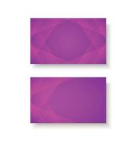 modèle de carte de visite recto-verso lignes violettes modernes vecteur