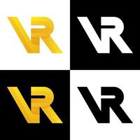 création de logo dégradé lettre v et r vecteur