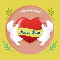 journée internationale de la paix. concept d'illustration avec amour vecteur