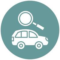 style d'icône de recherche de voiture vecteur