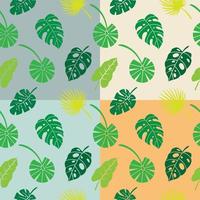 feuilles tropicales de modèle sans couture vecteur