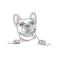 illustration vectorielle de portrait de bouledogue anglais vecteur