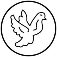 style d'icône colombe vecteur