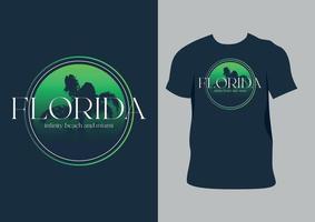 concept de conception de t-shirt miami floride vecteur