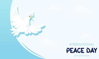 fond de bannière de la journée internationale de la paix vecteur