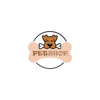 modèle de logo d'animalerie. éléments de conception d'étiquettes pour animalerie, zoo, soins pour animaux de compagnie et produits pour animaux. vecteur