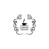 logo du café. étiquettes de café de vecteur. vecteur