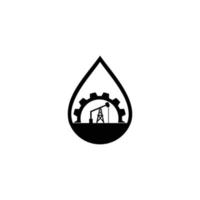 logo de la société minière. mines de logo de gaz de feu, isolées sur fond blanc. vecteur