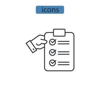 icônes d'organisateur personnel symboles éléments vectoriels pour le web infographique vecteur