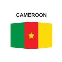 cameroun pays drapeau illustration vectorielle, nationalité, indépendance, voyage, vacances, carte. vecteur