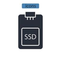 icônes ssd symboles éléments vectoriels pour le web infographique vecteur