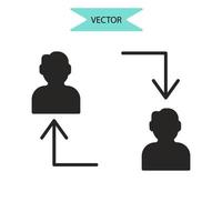 conflit d'intérêts icônes symbole éléments vectoriels pour le web infographique vecteur