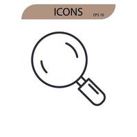seo icônes symbole éléments vectoriels pour le web infographique vecteur